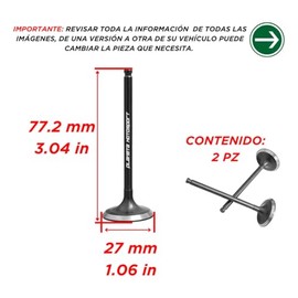 PLANETA MOTOSPORT Válvulas Admisión y Escape | Compatible con Yamaha WR450 YZ450 YFZ450 Modelos 2003-2023 | Kit Completo Repuesto para Motos y Cuatrim
