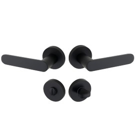 Beschläge Hamburg Door Handles Saturn 07Z SM Door Fitting Matt, Black, black