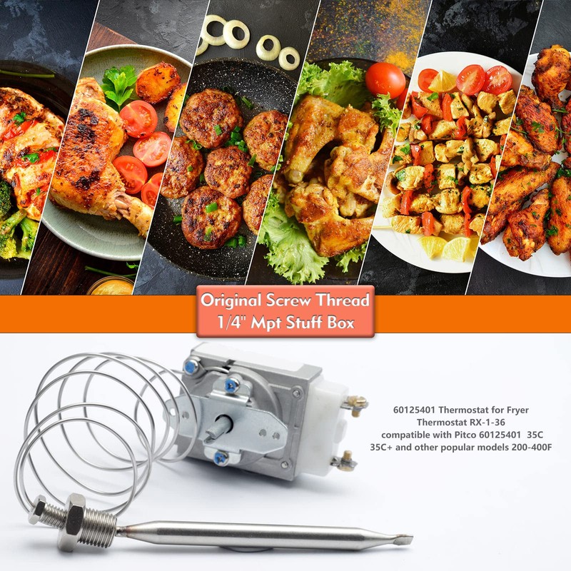 60125401 for Deep Fryer 1175 thermostat compatible with imperial fryer,