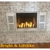 Eywamage Realistic Ivory Slim Flameless Pillar Candes with Remote, Real