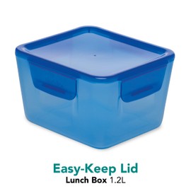 Aladdin Easy-Keep Lunch Box 1.2L Blau – Auslaufsicherer Klappdeckel - Schnappscharnier - BPA-Frei - mikrowellen- und Spülmaschinenfest
