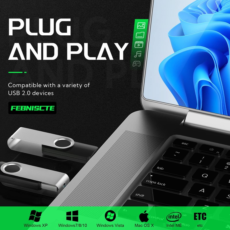 FEBNISCTE USB Memory Stick 512MB (Not 512GB) Low Capacity 512MB