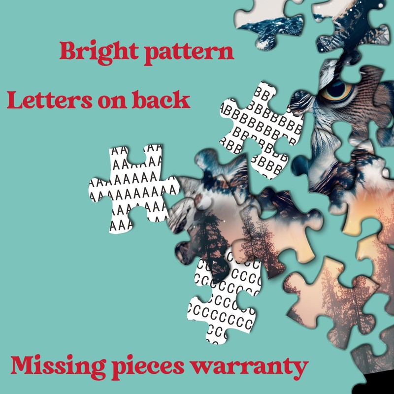 Owl Puzzles for Adults 1000 Pieces, Difficult Bird Challenging Jigsaw