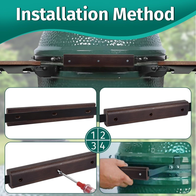 zmxlqzj BGE Wooden Grill Handle Replacement Kit with Screws for
