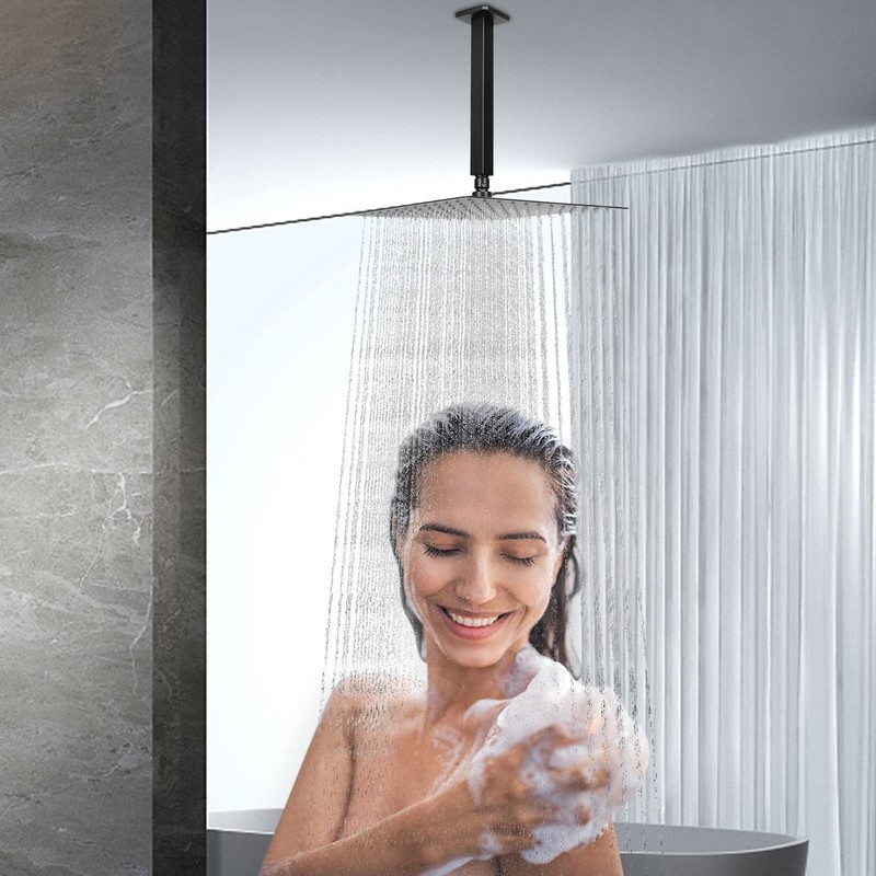 NearMoon Rain Shower Head With Shower Arm, Ceiling Mount Square