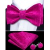 Barry.Wang Hot Pink Bow Tie and Lapel Pin Set Mens