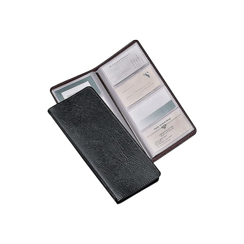 TOPS Cardinal Sewn Vinyl 96 Card File, Black (34422)