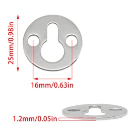 Adyoney 40Pcs 25mm / 1" Silver Metal Circular Keyhole Hangers with Screws, Round Keyhole Hanging Films Shelf Brackets, Picture Frame Hanging for Picture Frame Plate