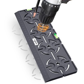 i-LEFANTE Drilling Template for Socket Switch Box Flush-Mounted Box Hollow Wall Box 71 mm Distance All in One with Spirit Level 30 cm Ruler for Electrical Installation Raw Construction Drywall