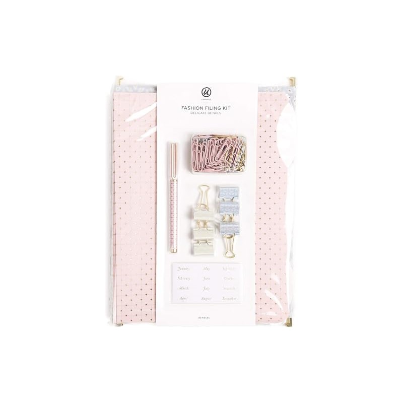 U Brands Delicate Details Fashion Filing Kit, 145 Pieces, Includes
