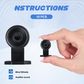 Frienda 10 Pcs Deer Whistles for Vehicles, Car, Deer Horn Avoids Collisions Vehicles Wind Activated Ultrasonic Waterproof Warning for Car Motorcycles Animal Save Alert Trunks(Black,A Style)