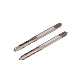 sourcing map Metric Hand Tap M4 Thread 0.7 Pitch 3 Straight Flutes H2 Alloy Tool Steel Bottom & Taper Screw Tap Set Tapping Tools for Repairing 1 Pair