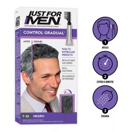 Just For Men Tinte Colorante Just For Men Touch Of Grey Negro 3-pack