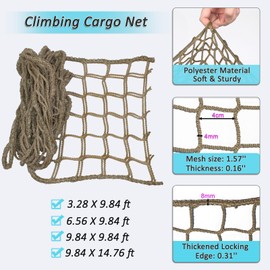 KAERYHET Climbing Net for Kids Double Layers Playground Safety Net Polyester Climbing Cargo Net Rope Bridge Nets for Treehouse Backyard Monkey Bars