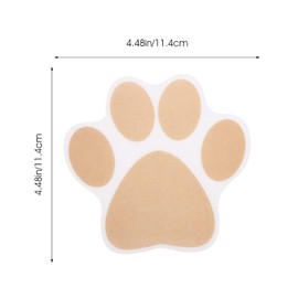 LUOZZY 20 Pcs Bathroom Ground Stickers Non-Slip Dog Paw Stickers with Scraper for Bathtub Shower Bathroom Stairs Pools - Brown