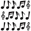 Whaline Music Notes Cutouts 45Pcs Musical Note Shape Cut Outs