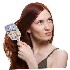 BIUDECO 2pcs Cute Cartoon Panda Hair Brush Soft Bristle Detangling Comb for Hair Static and Comfortable for Thick Wet