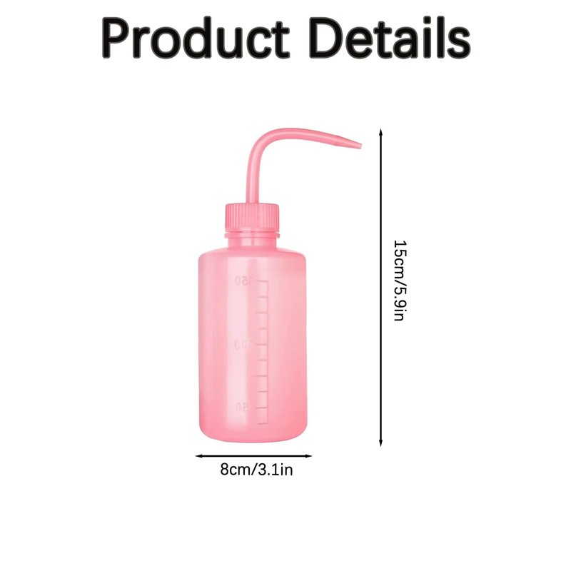 150ml Rinse Bottle for Eyelashes, 2 Pcs Pink Bottle with