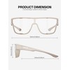 KAPVOE Photochromic Fit Over Glasses Sunglasses for Men Women Oversized