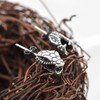 925 Sterling Silver Python Snake Head Earrings Studs