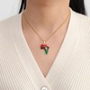 Fist Power in Pan African Necklace for Women Stainless Steel