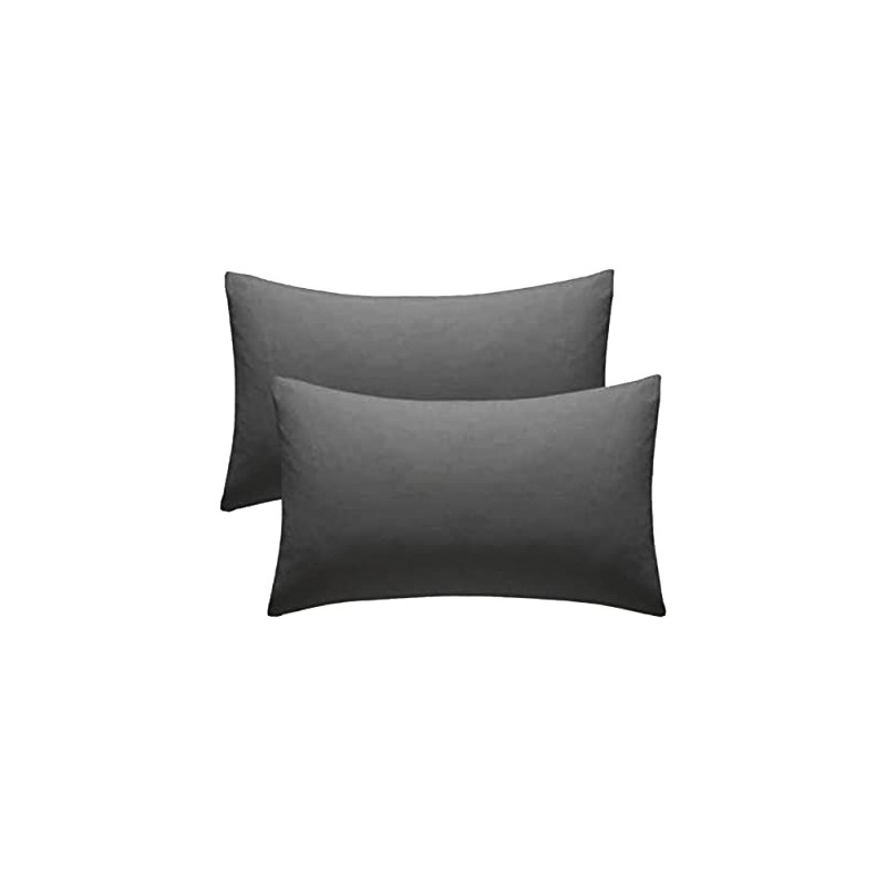 Charcoal Pillow Cases 2 Pack Hotel Quality Poly Cotton Pillowcases