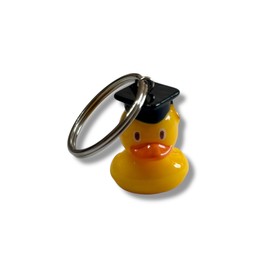 Graduation Duck Keyring with Rubber Design