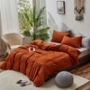 CLOTHKNOW Burnt Orange California King Comforter Set 3Pcs Rust Bedding