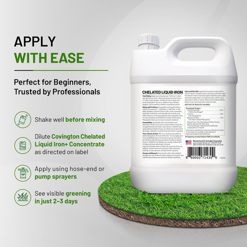 Covington Lawn Liquid Iron for Winter (32oz) – Chelated Iron