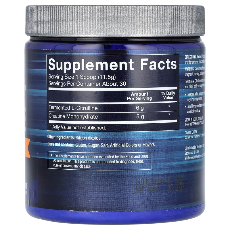 Creatine + Citrulline Powder a" Unflavored (12.1 oz./30 Servings)