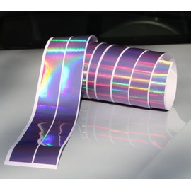 Chrom Hologramm Zierstreifen Folie Klebefolie Aufkleber Dekorstreifen KX008 (Hologramm Lila, 4Meter x 30mm)