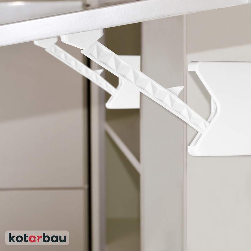 KOTARBAU® Universal Flap Fitting Lift II White PVC Flap Holder