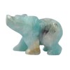 HLbshi Hand Carved Gemstone Crystal Bear Figurine Animal Statue Carving