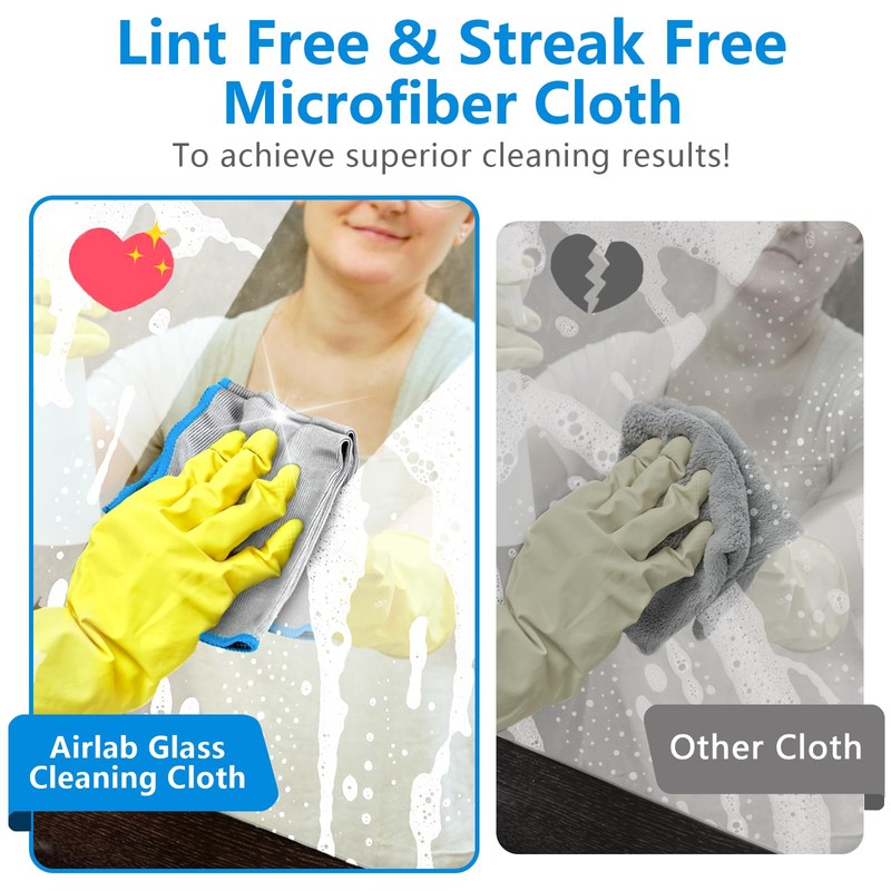 Glass Polishing Cloth Streak Free Miracle Microfiber Cleaning Cloth Lint