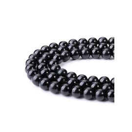JOVIVI 8mm Obsidian Crystal Beads for Jewellery Making,96Pcs Black Natural Round Stone Beads for Crafting,Loose Gemstone Beads Craft Beads for Jewelry Making Bracelet Necklace DIY