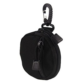 Military EDC Pouches with Hook Tactical Pouch Round Mini Key Wallet Pouch with Hook Tactical Coin Purse for Outdoor Hunting Camping Hiking Trekking