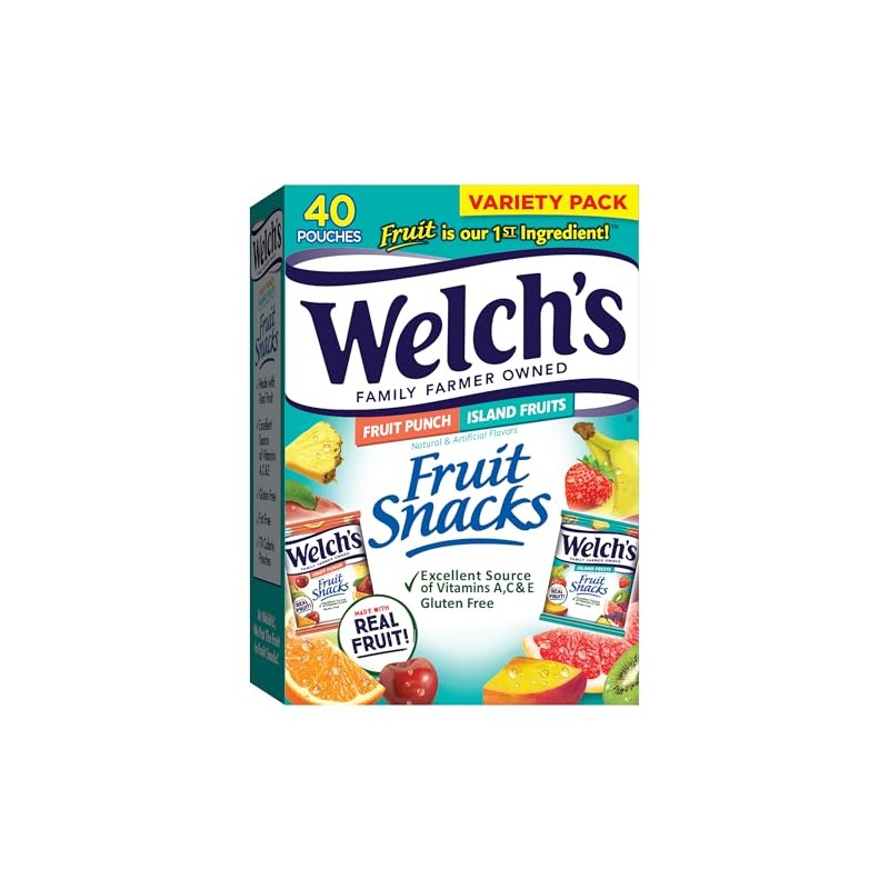 Welch's Fruit Snacks, Fruit Punch & Island Fruits, Individual Single