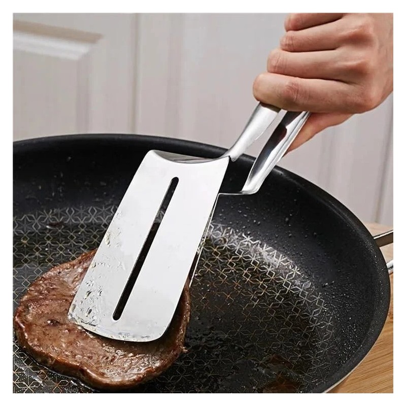 Kitchen Stainless Steel 3in1 Kitchen Tong 2024 Upgraded Spatula Versatile