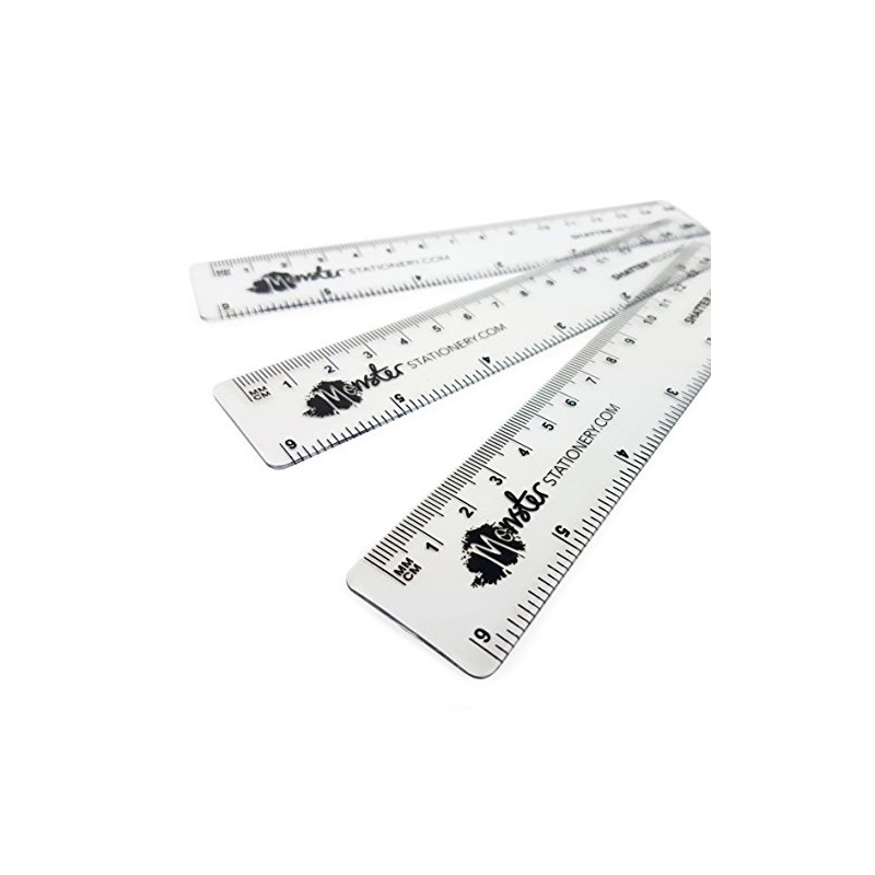 Monster Stationery - 6 Inch / 15cm Transparent Rulers -