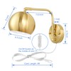 VATONI Plug in Dimmable Wall Sconce Swing Arm Wall Lights