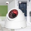 Laroal 2pcs Dome Simulation Security Camera White Simulation Surveillance Camera