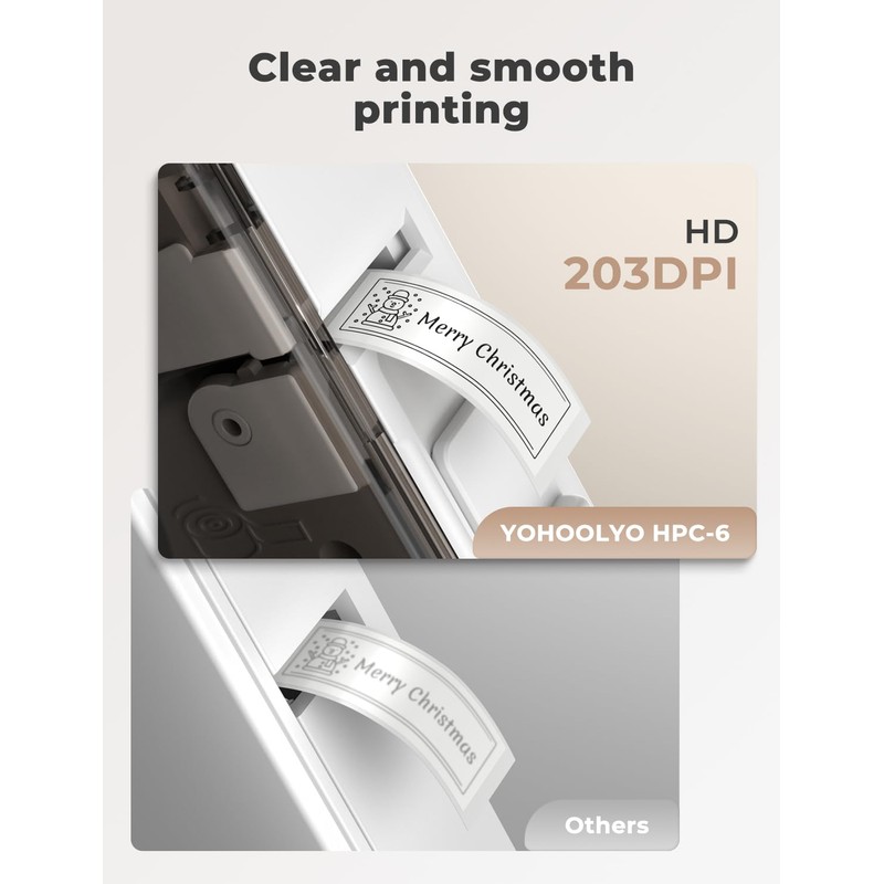 YOHOOLYO Label Maker Machine Label Printer, Portable Bluetooth Handheld Thermal