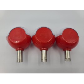 3 Pack of Incredible Red Strawberry Huller With Reservoir That Holds Up To 25 Cores!