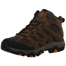 Merrell Men's Moab Vertex 2 Mid Waterproof Slip Resistant Construction Boot, Earth, 9.5