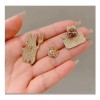 Savefree Paquete 20 Pines Pack Broches Metalicos Pines Kawaii Al