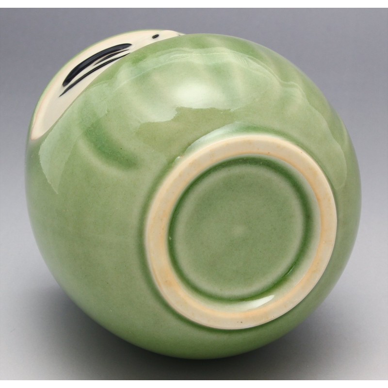 Mino Ware K11213 Feng Shui Daruma Sushi Teacup Green (Talented