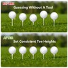 2PCS Adjustable Golf Tee Height Tool,Adjustable Precision Tees Height Setter,Precision