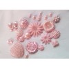 Crystals and Gems CraftbuddyUS 75 pcs Acrylic PINK Flatback MIXED