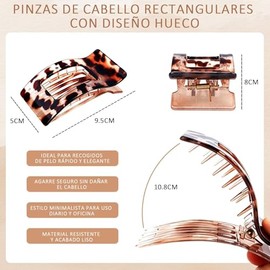 GeorgeX 8PCS Horquillas planas Para Cabello, Pasadores Mujer, Cómodas Pinzas para el Cabello planas y Curvas, Adecuado para Cabello Grueso y Fino, Ade
