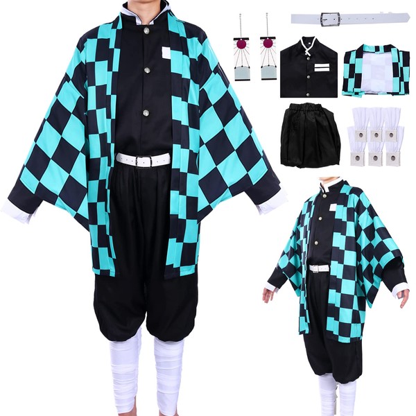 Aleshime Adults Anime Cosplay Costume, Tanjirou Costume Outfits Boys Men
